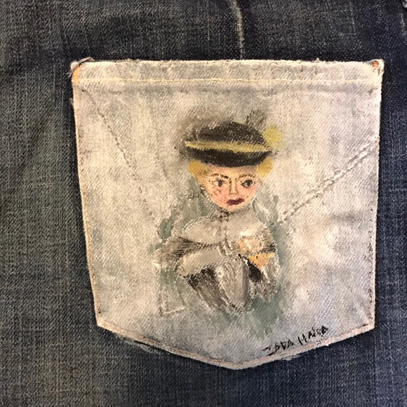 Jean pocket painting - Picture 2 of 4